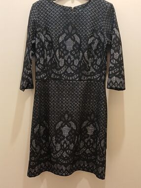 Gabby Skye Black Lace Look Dress